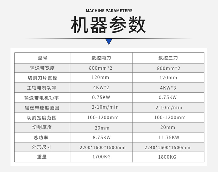 數控三刀瓷磚切割機參數